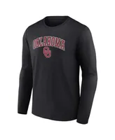 Men's Fanatics Black Oklahoma Sooners Campus Long Sleeve T-shirt