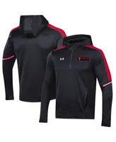 Men's Under Armour Black Texas Tech Red Raiders 2023 Sideline Quarter-Zip Hoodie