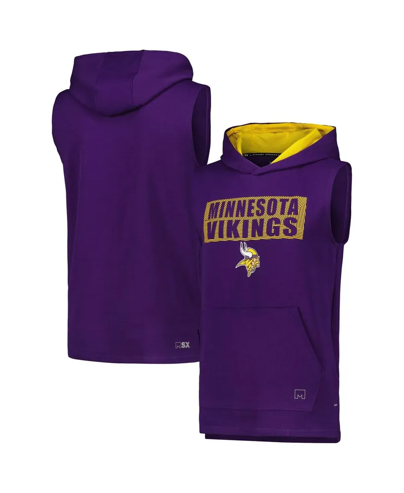 Men's Msx by Michael Strahan Purple Minnesota Vikings Marathon Sleeveless Pullover Hoodie