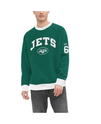 Men's Tommy Hilfiger Green New York Jets Reese Raglan Tri-Blend Pullover Sweatshirt