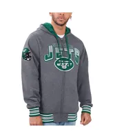 Men's G-iii Sports by Carl Banks Green, Gray New York Jets Commemorative Reversible Full-Zip Jacket