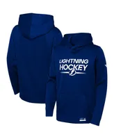 Big Boys Fanatics Blue Tampa Bay Lightning Authentic Pro Pullover Hoodie