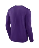 Men's Fanatics Purple Clemson Tigers Campus Long Sleeve T-shirt