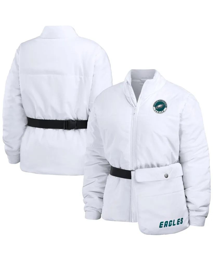 Women's Wear by Erin Andrews White Philadelphia Eagles Packaway Full-Zip Puffer Jacket