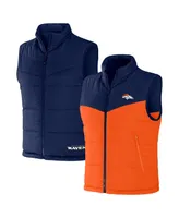 Men's Nfl x Darius Rucker Collection by Fanatics Navy Denver Broncos Colorblocked Full-Zip Vest