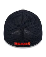 Men's New Era Gray Chicago Bears Pipe 39THIRTY Flex Hat