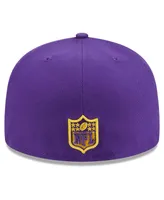 Men's New Era Purple Minnesota Vikings Main Patch 59FIFTY Fitted Hat