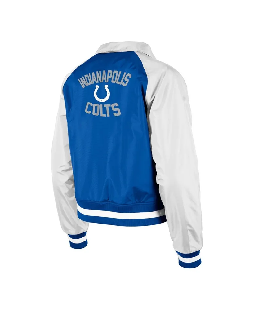 Women's New Era Royal Indianapolis Colts Coaches Raglan Full-Snap Jacket