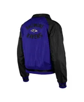 Women's New Era Purple Baltimore Ravens Coaches Raglan Full-Snap Jacket