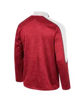 Men's Colosseum Cardinal Indiana Hoosiers Marled Half-Zip Jacket