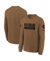 Big Boys Nike Brown New England Patriots 2023 Salute to Service Long Sleeve T-shirt