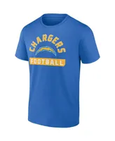 Men's Fanatics Powder Blue, White Los Angeles Chargers Two-Pack 2023 Schedule T-shirt Combo Set