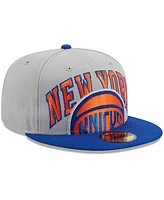 Men's New Era Gray, Blue York Knicks Tip-Off Two-Tone 59FIFTY Fitted Hat