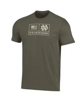 Men's Under Armour Olive Notre Dame Fighting Irish Freedom Performance T-shirt