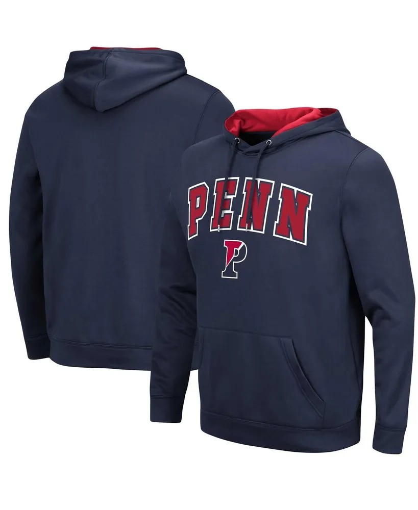 Men's Colosseum Navy Pennsylvania Quakers Resistance Pullover Hoodie