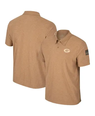Men's Colosseum Khaki Georgia Bulldogs Oht Military-Inspired Appreciation Cloud Jersey Desert Polo Shirt