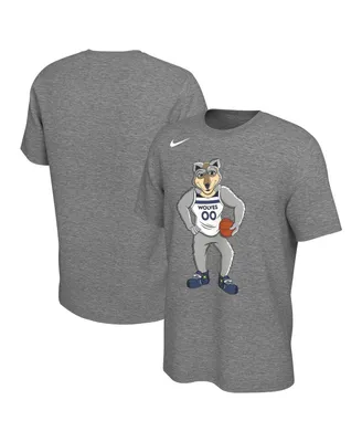 Men's and Women's Nike Heather Charcoal Minnesota Timberwolves Team Mascot T-shirt