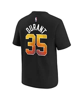 Big Boys Jordan Kevin Durant Black Phoenix Suns Name and Number Statement T-shirt