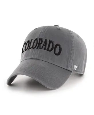 Men's '47 Brand Charcoal Distressed Colorado Buffaloes Vintage-Like Clean Up Adjustable Hat
