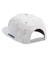 Men's Mitchell & Ness Heather Gray San Diego Fc Monogram Snapback Adjustable Hat