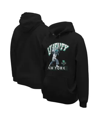 Men's and Women's Stadium Essentials Black Distressed New York Liberty Mascot Mania Pullover Hoodie