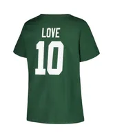 Women's Fanatics Jordan Love Green Bay Packers Plus Player Name and Number V-Neck T-shirt