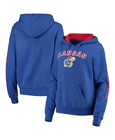 Women's Colosseum Royal Kansas Jayhawks Loud and Proud Pullover Hoodie