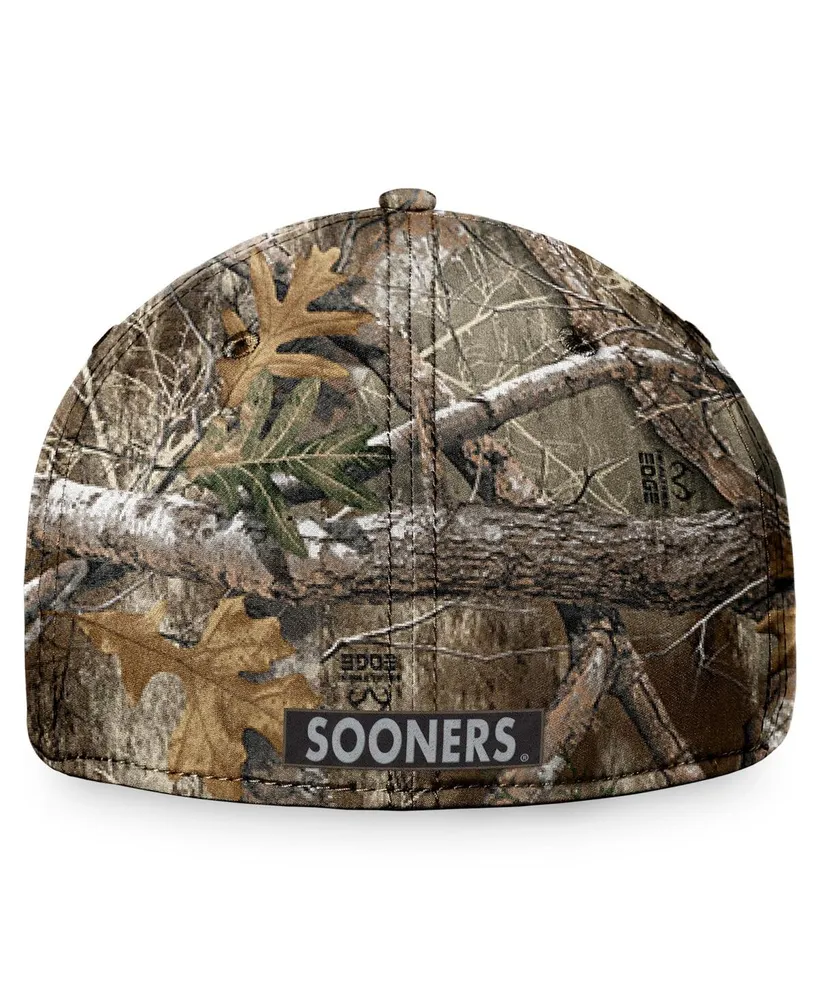 Men's Top of the World Real tree Camo Oklahoma Sooners Crusade Adventure Flex Hat