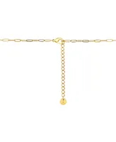 ModaSport Gold-Tone Stainless Steel Paperclip Necklace