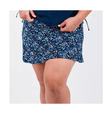 Calypsa Plus Size A-line Swim Skort