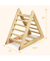 Sugift Wooden Triangle Climber for Toddler Step Training