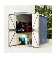 Wall-mounted Garden Shed Gray 46.5"x76.4"x70.1" Galvanized Steel