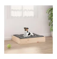 Dog Bed 20.3"x17.3"x3.5" Solid Wood Pine