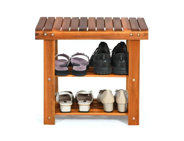 Costway Wooden Shoes Storage Stand 7 Tiers Shoe Rack Organizer Multi-shoe  Rack Shoebox 