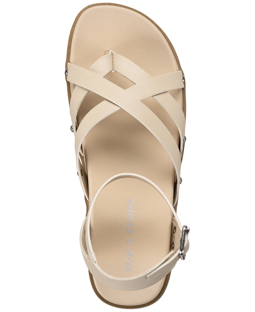 Sun + Stone Women's Finchh Strappy Footbed Sandals, Created for Macy's