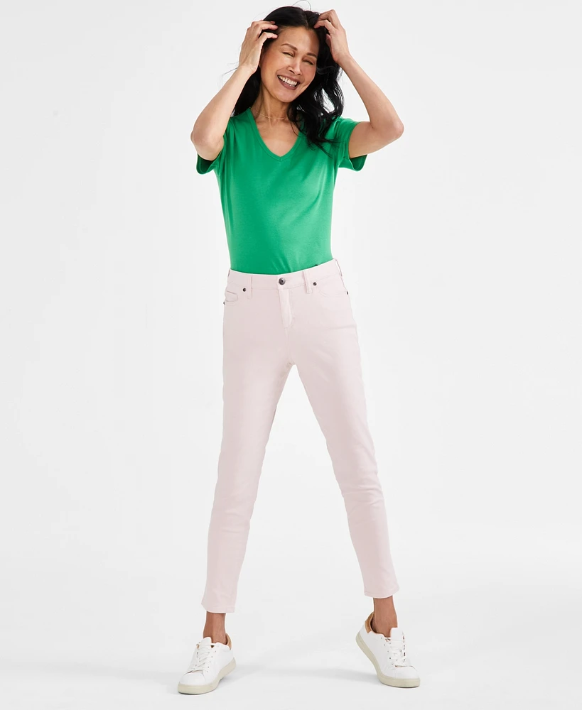 Style & Co Petite Mid-Rise Curvy Skinny Jeans, Created for Macy's