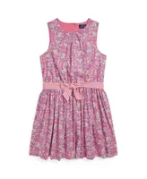 Polo Ralph Lauren Big Girls Floral Cotton Poplin Dress