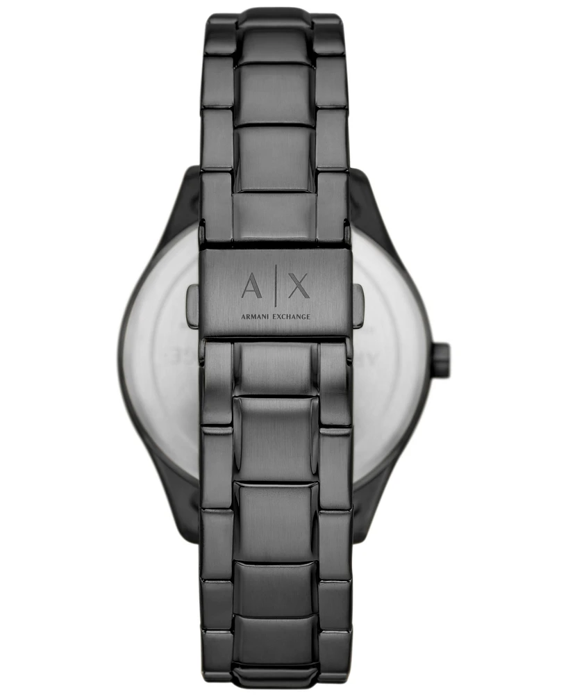 A|X Armani Exchange Men's Dante Multifunction Black Stainless Steel Watch 42mm and Bracelet Set
