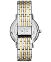 A|X Armani Exchange Women's Three Hand Two-Tone Stainless Steel Watch 36mm and Bracelet Set