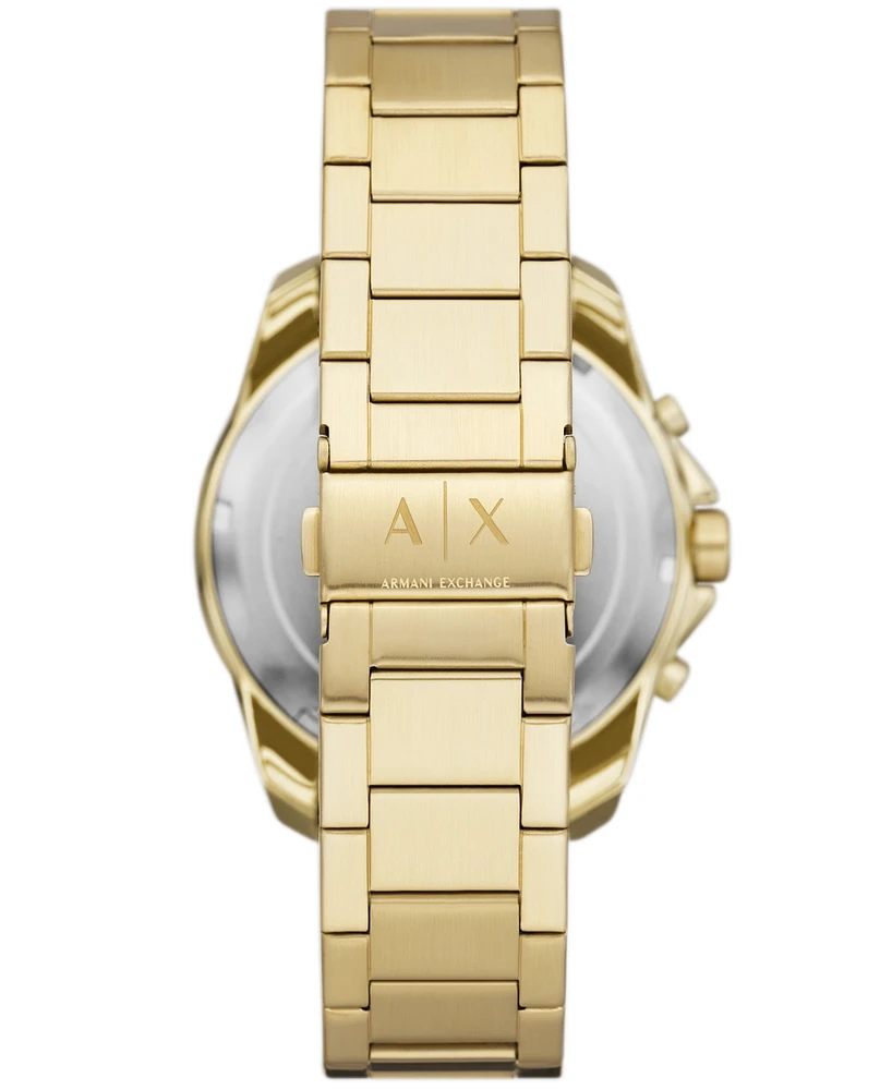 A|X Armani Exchange Men's Spencer Chronograph Gold-Tone Stainless Steel Watch 44mm