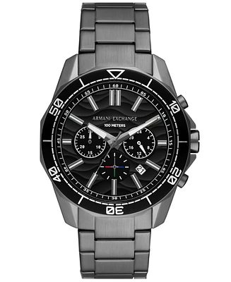 A|X Armani Exchange Men's Spencer Chronograph Gunmetal Stainless Steel Watch 44mm