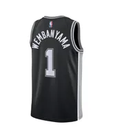 Big Boys Nike Victor Wembanyama Black San Antonio Spurs Swingman Jersey - Icon Edition