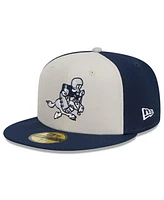 Men's New Era Cream, Navy Dallas Cowboys 2023 Sideline Historic 59FIFTY Fitted Hat