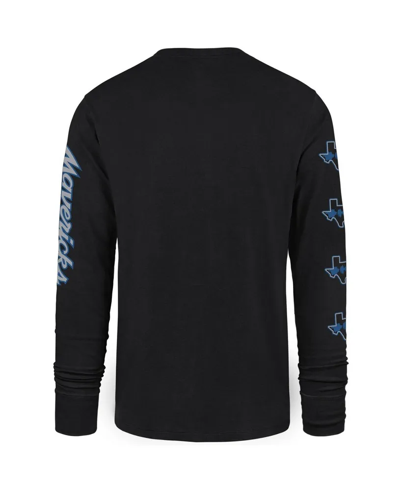 Men's '47 Brand Black Dallas Mavericks 2023/24 City Edition Triplet Franklin Long Sleeve T-shirt