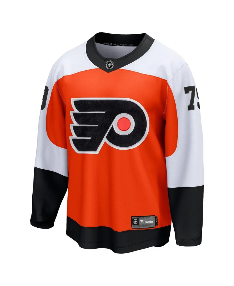 Men's Fanatics Carter Hart Burnt Orange Philadelphia Flyers Home Premier Breakaway Player Jersey