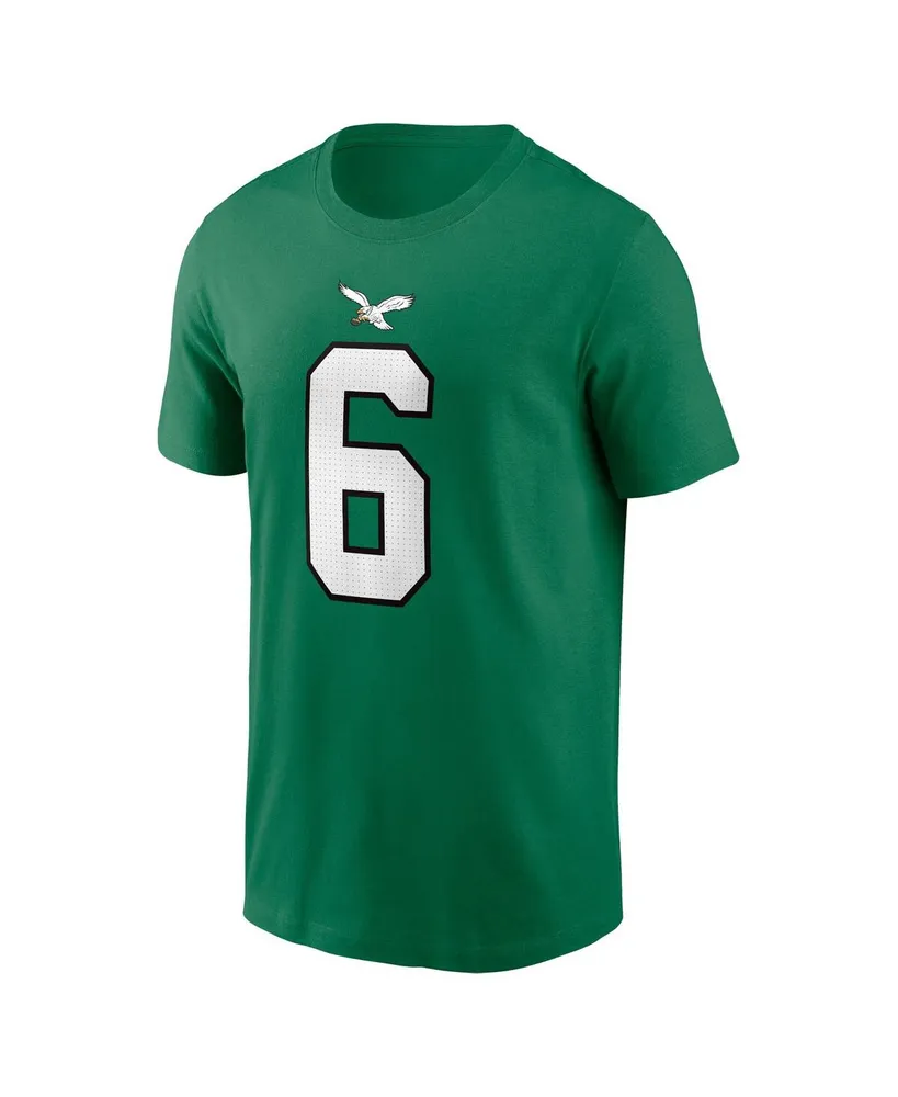 Men's Nike DeVonta Smith Kelly Green Philadelphia Eagles Alternate Player Name and Number T-shirt