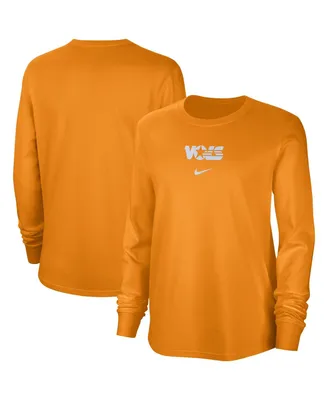 Women's Nike Tennessee Orange Distressed Volunteers Vintage-Like Long Sleeve T-shirt