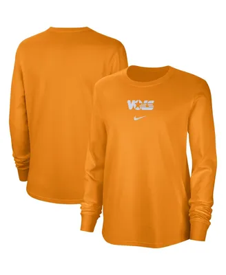 Women's Nike Tennessee Orange Distressed Tennessee Volunteers Vintage-Like Long Sleeve T-shirt