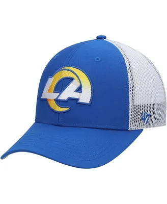 Big Boys '47 Brand Royal, White Los Angeles Rams Adjustable Trucker Hat