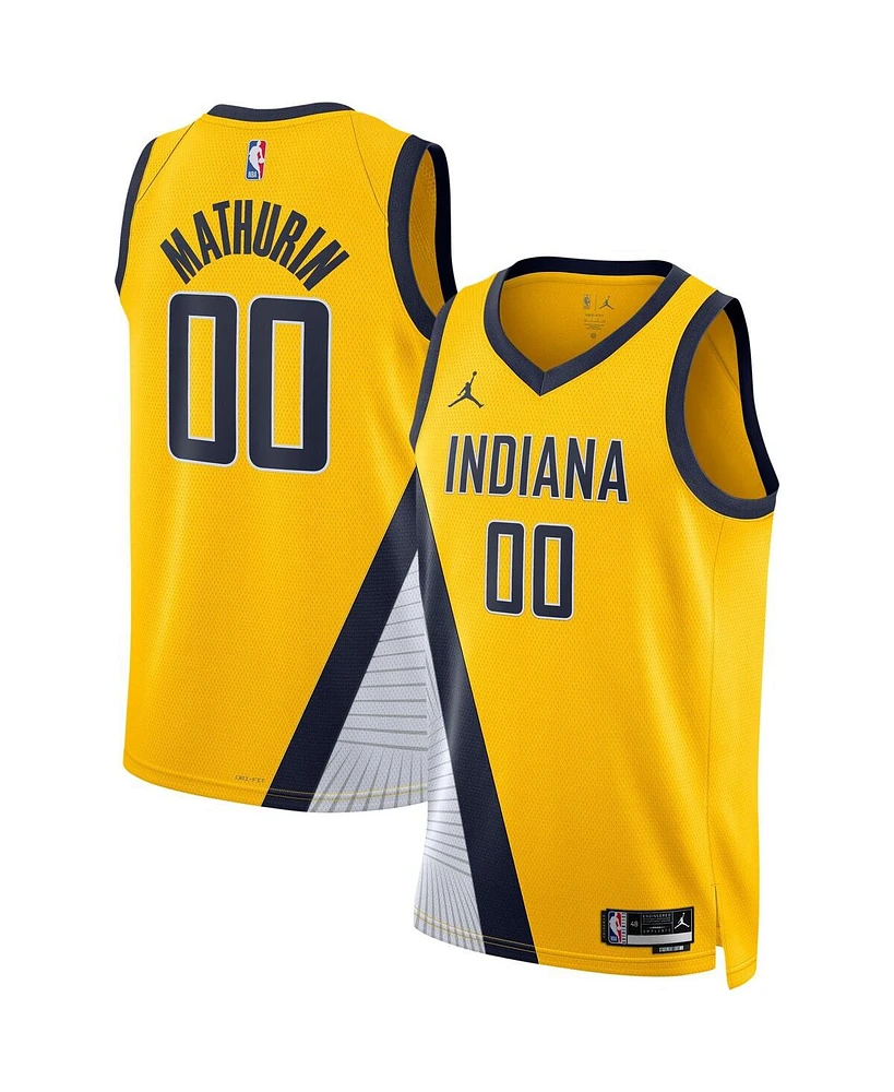 Men's and Women's Nike Bennedict Mathurin Indiana Pacers Swingman Jersey